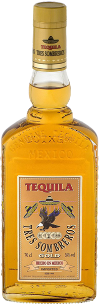 Tequilla 3 Sombreros Gold 70Cl